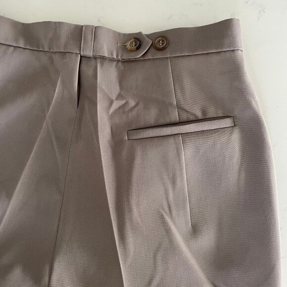 Jil Sander Pur New Wool Hi Rise Pants w Cuff Zip Detail Neutral Taupe Sz 34 - Picture 8 of 12